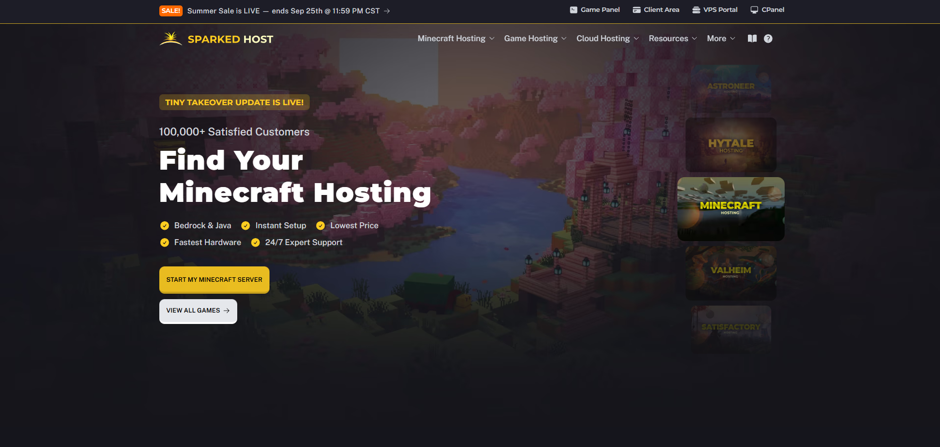 Sparkedhost Best Game server hosting