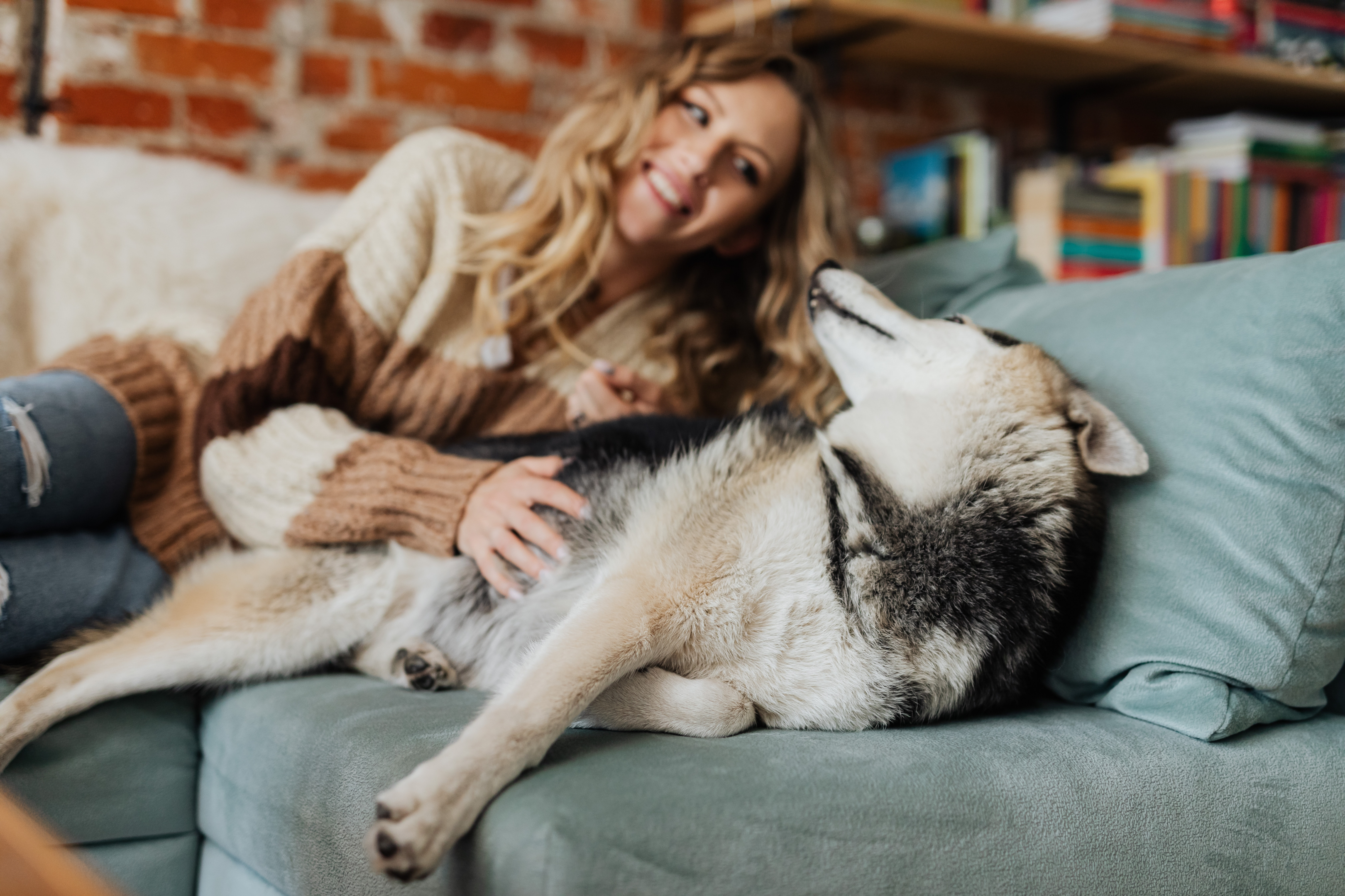 A dog enjoying the health benefits of a raw meat diet.