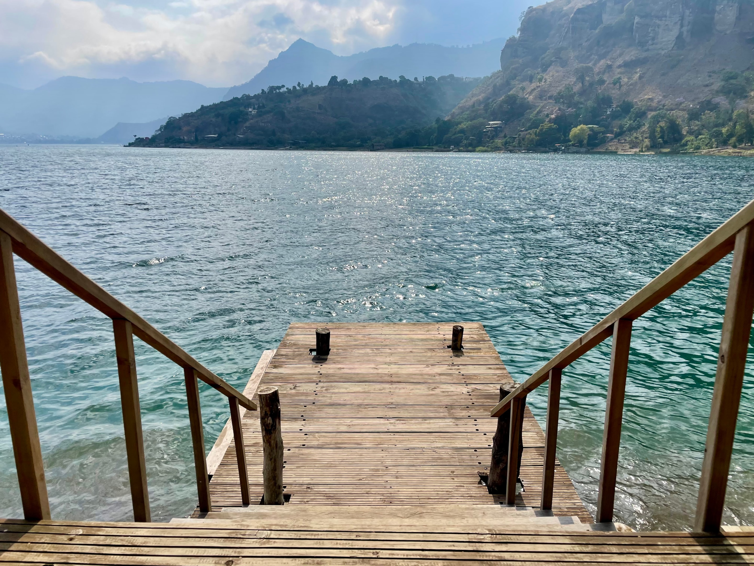 Swimming in Lake Atitlan, Guatemala