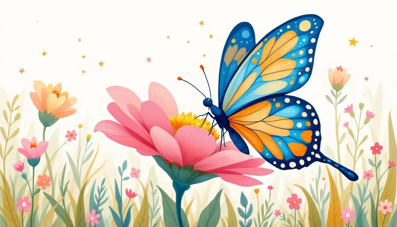 A vibrant butterfly perched on a flower, showcasing the beauty of insects.