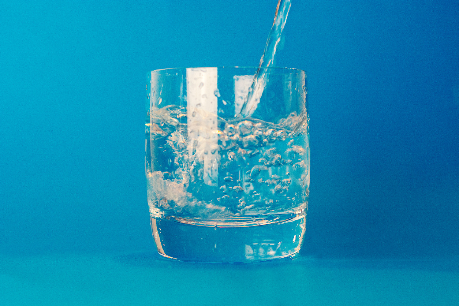 Glass of electrolyte drink.