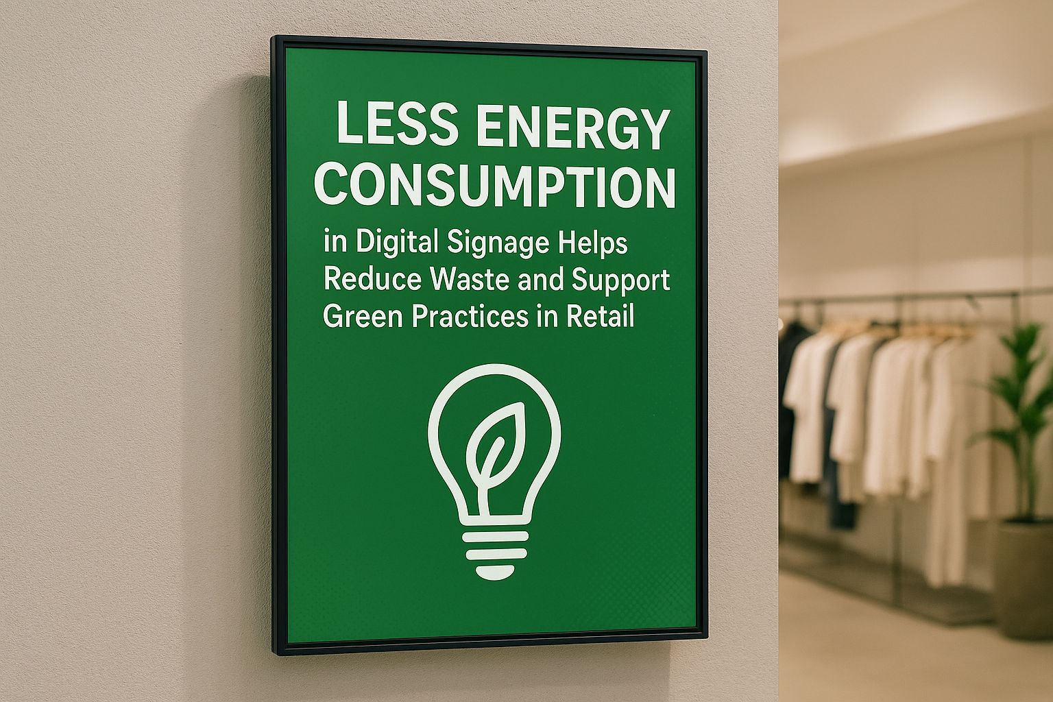 How Can Digital Signage Helps Reduce Waste and Support Green Practices in Retail? 2 less energy consumption