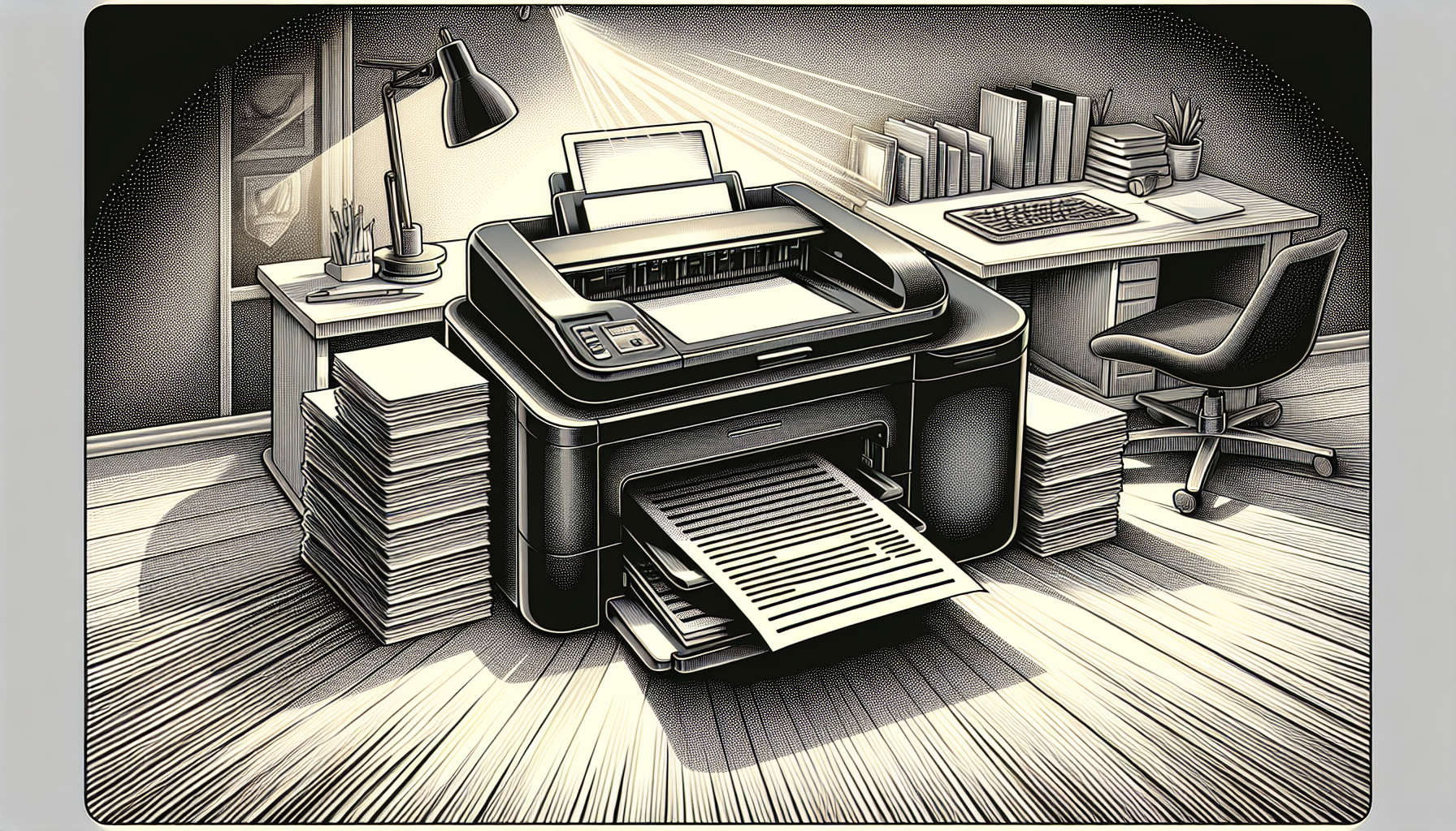 Black and white laserjet printer producing high-volume documents