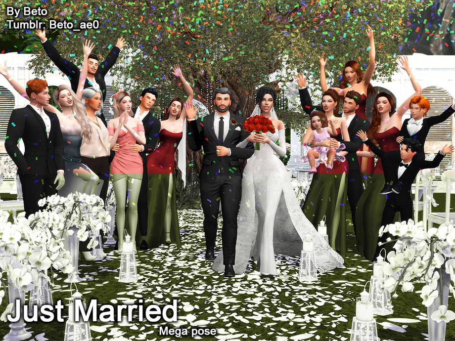 Just Married Mega Pose