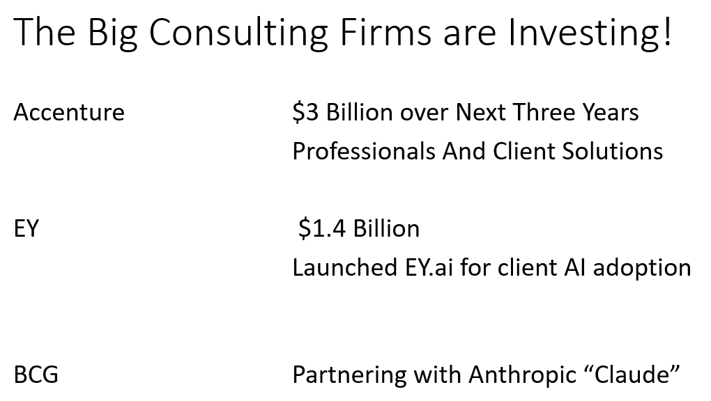 large consulting and professional firms are heavily investing in ai