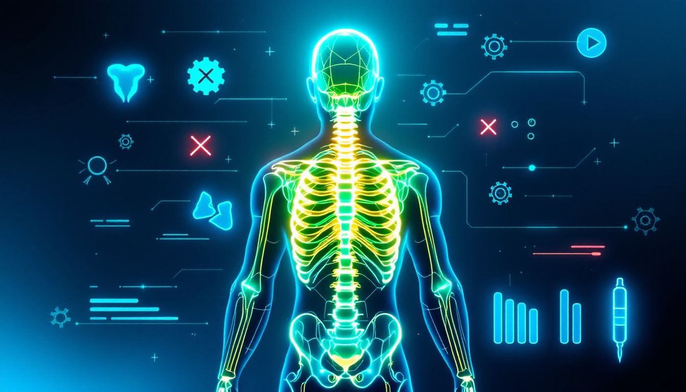 A visual representation of low testosterone effects on bone density.