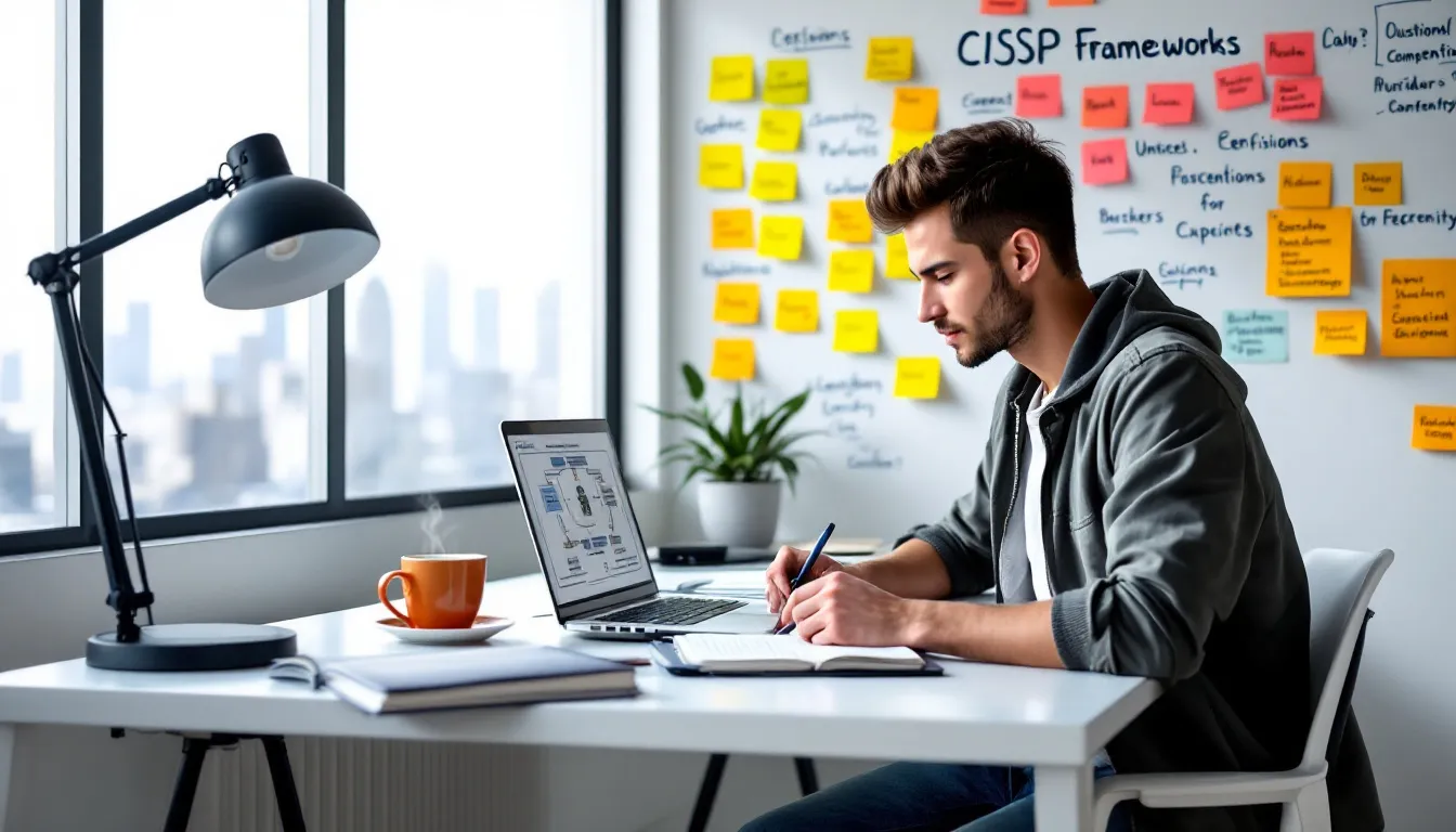 A person studying alone, demonstrating self-study techniques for the CISSP exam.