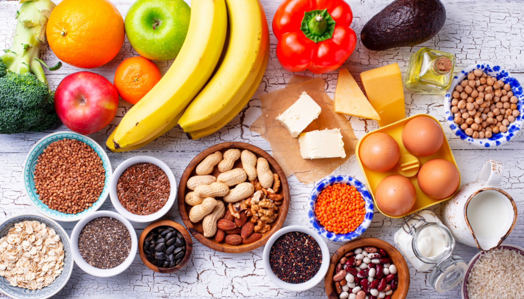 Ingefærshot: En energiboost for immunforsvaret 14 Et variert utvalg av sunne matvarer som frukt, nøtter, egg og grønnsaker for god tannhelse.