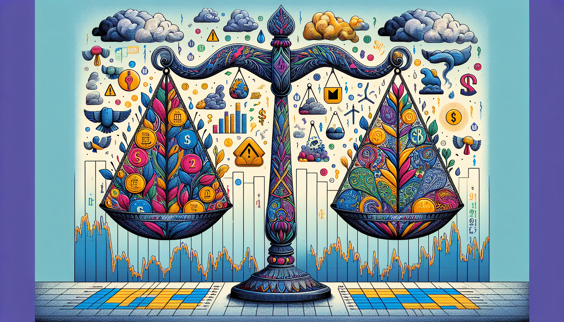 An illustration depicting the balance of risk with investment style diversification.