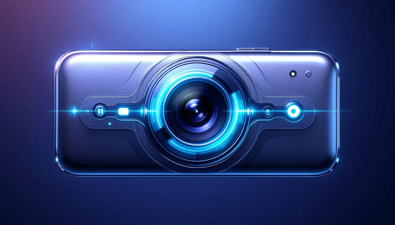 Detailansicht der Kamera-Features eines Smartphones, einschließlich Megapixel und Funktionen.