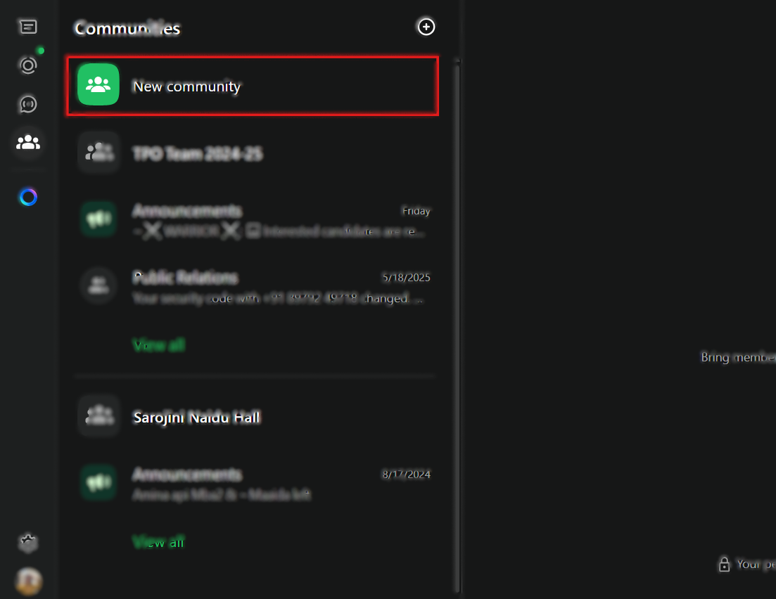 New community on whatsapp web