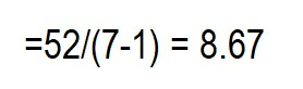 Get the mean by dividing the sum of squared differences by the number of values.