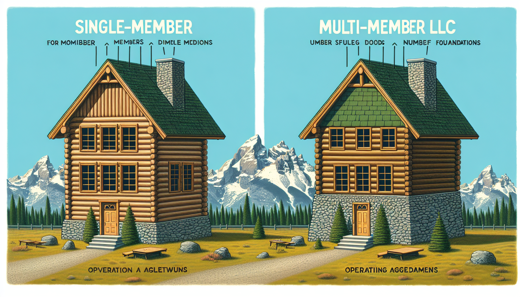 Illustration of single-member vs. multi-member LLC