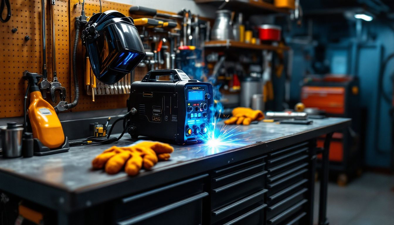 Preparing for MIG welding, with a focus on setting up the workspace.