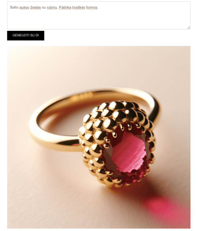 AI sukurti sužadėtuvių žiedai su braške – TopDiamonds.online