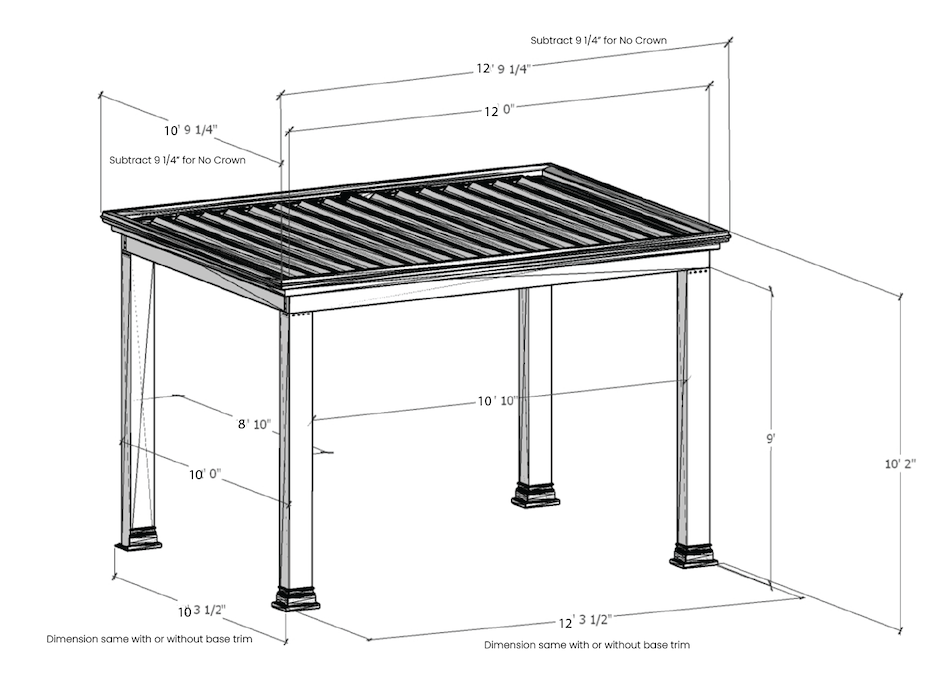 helpful 10 x 12 product size information