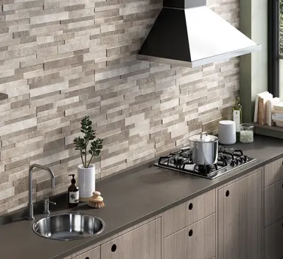 Volcano 3D Textured wall tiles by Rondine