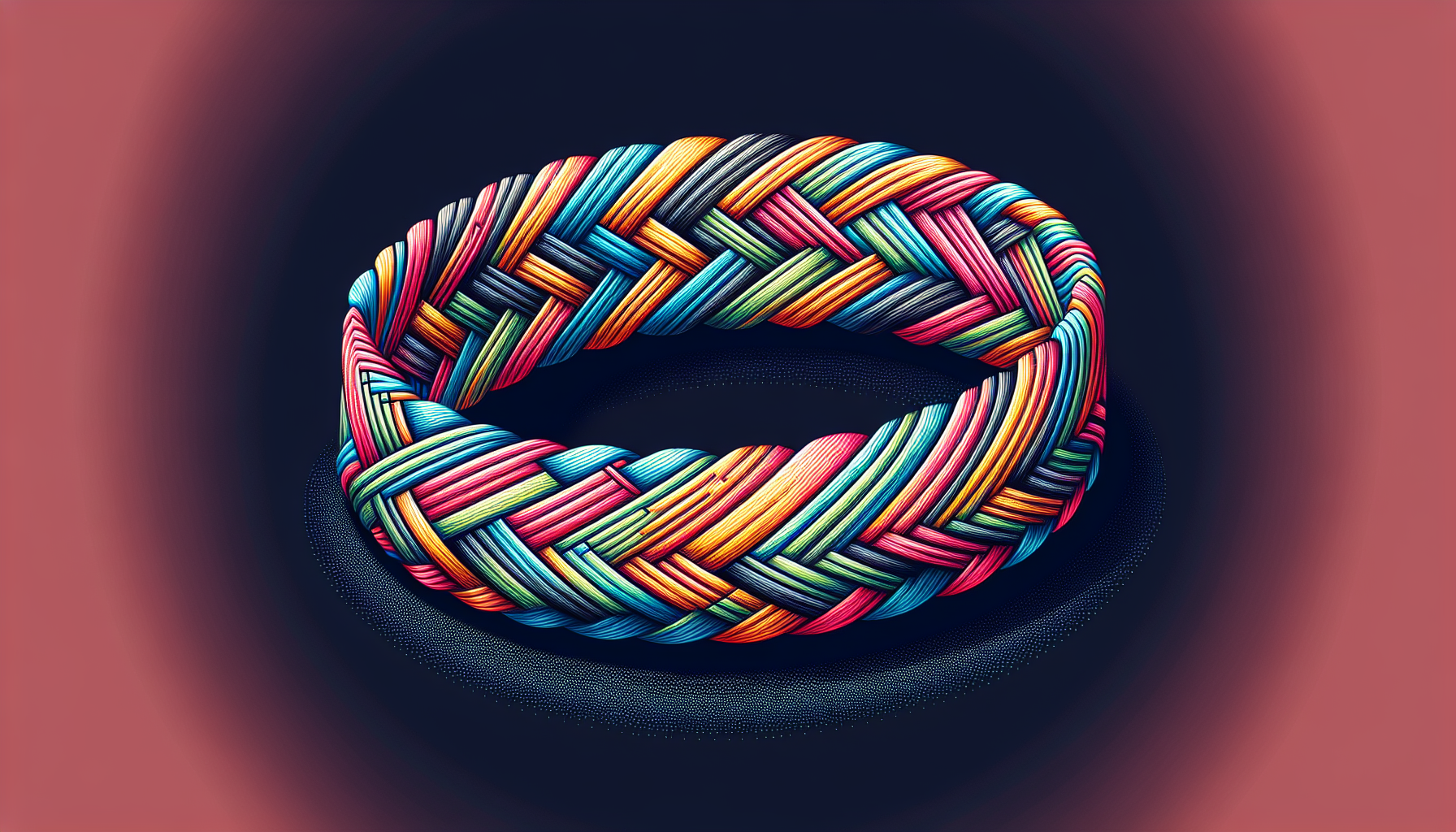 Illustration of a zig zag friendship bracelet pattern