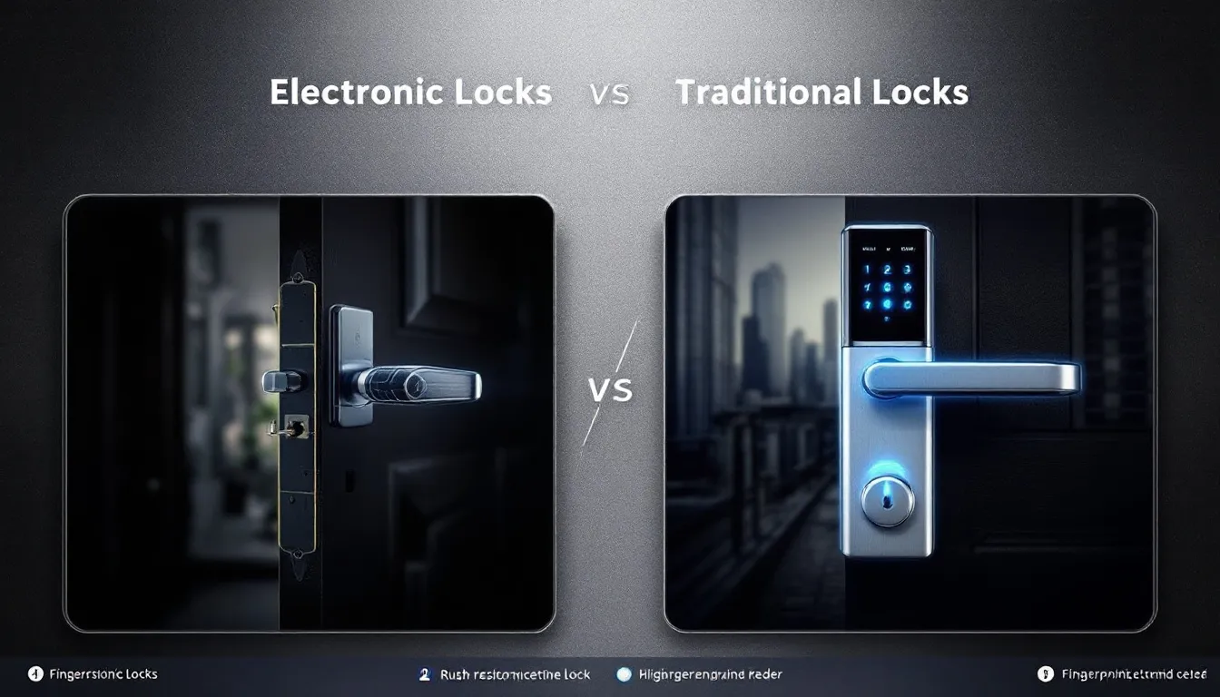 A comparison chart of electronic locks versus traditional locks, highlighting investment worth.