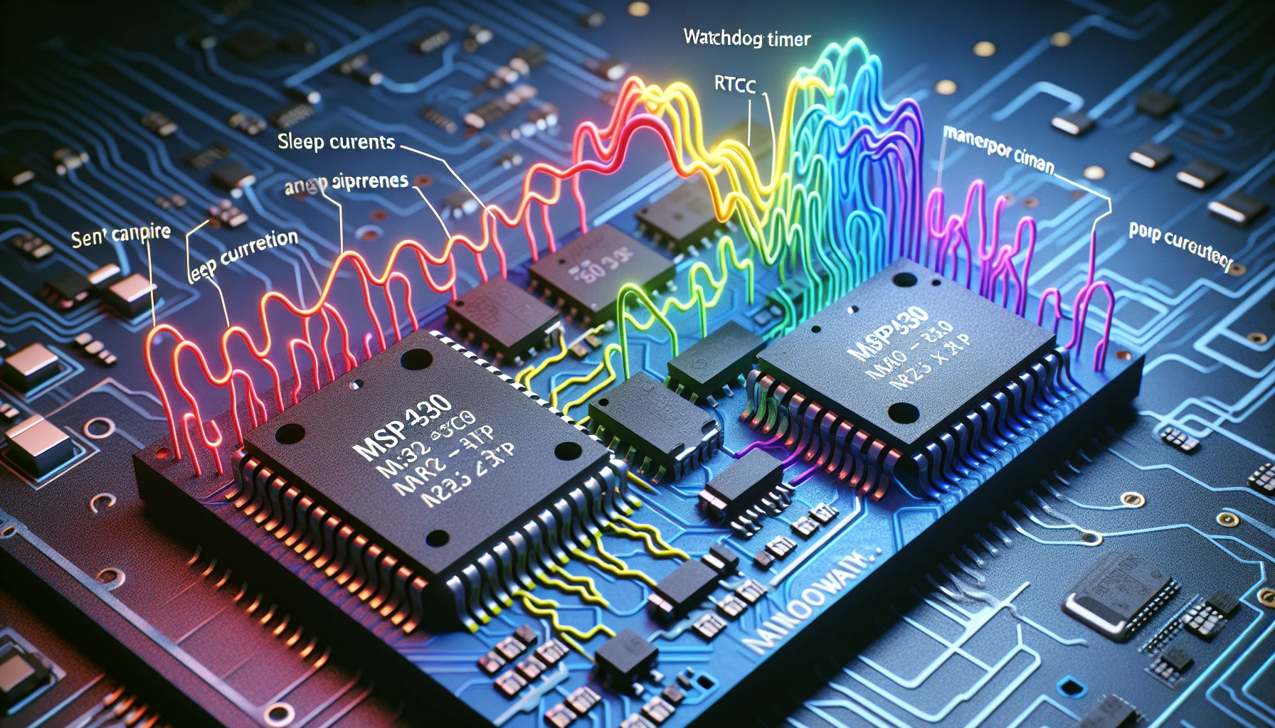 Illustration comparing leading low power microcontroller solutions