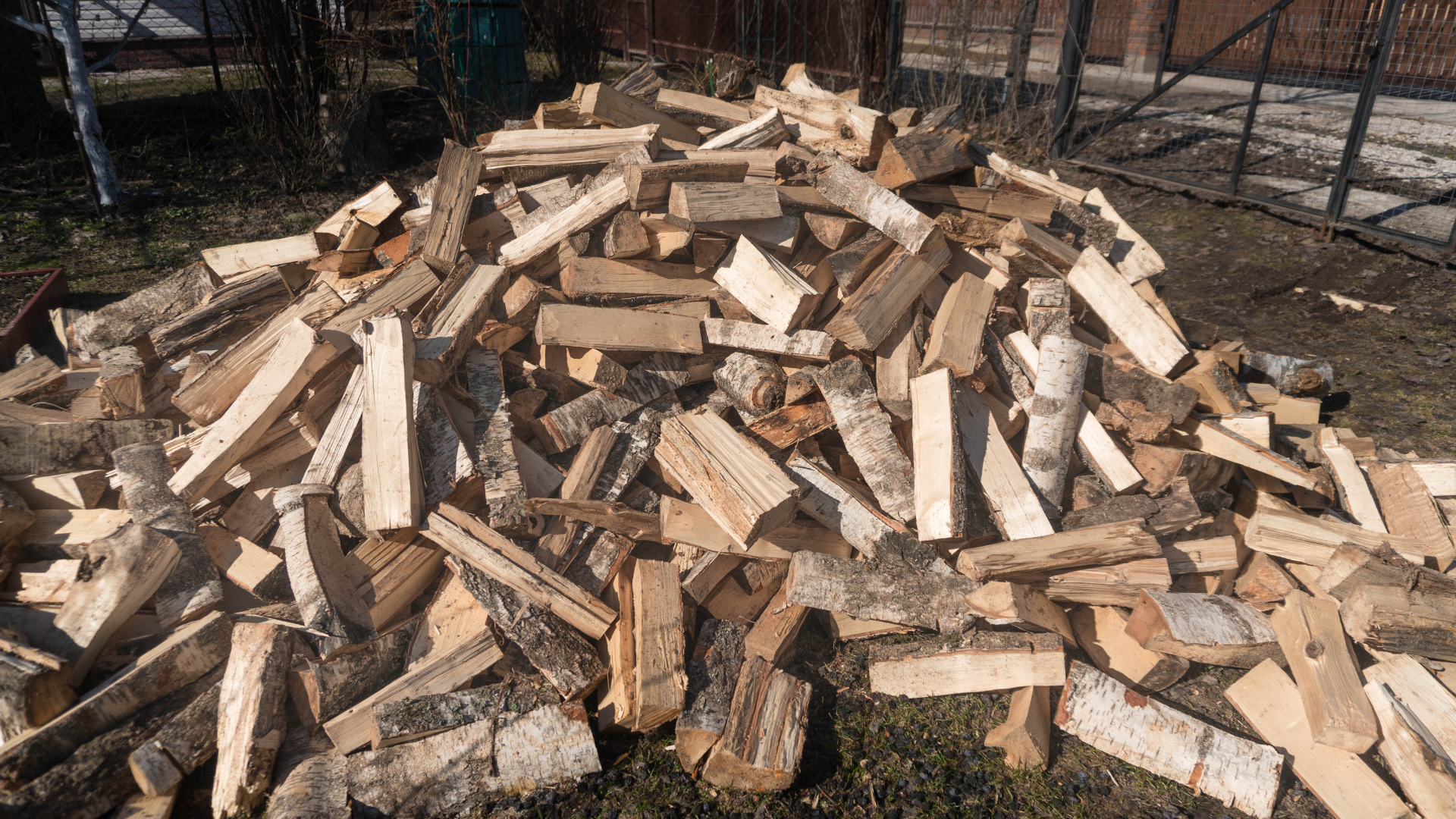 A pile of firewood.