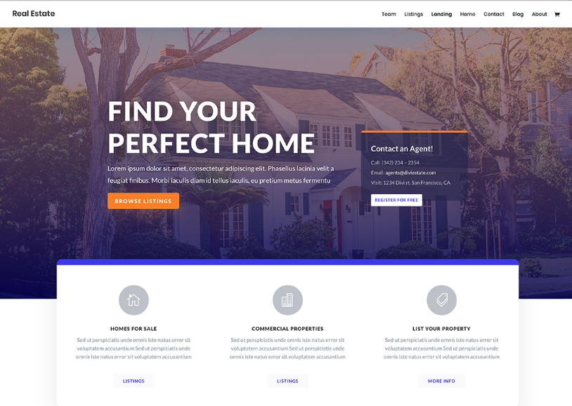 Real estate blog theme