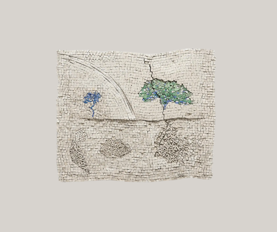 serene landscapes like this one by Kii work beautifully in a bathroom