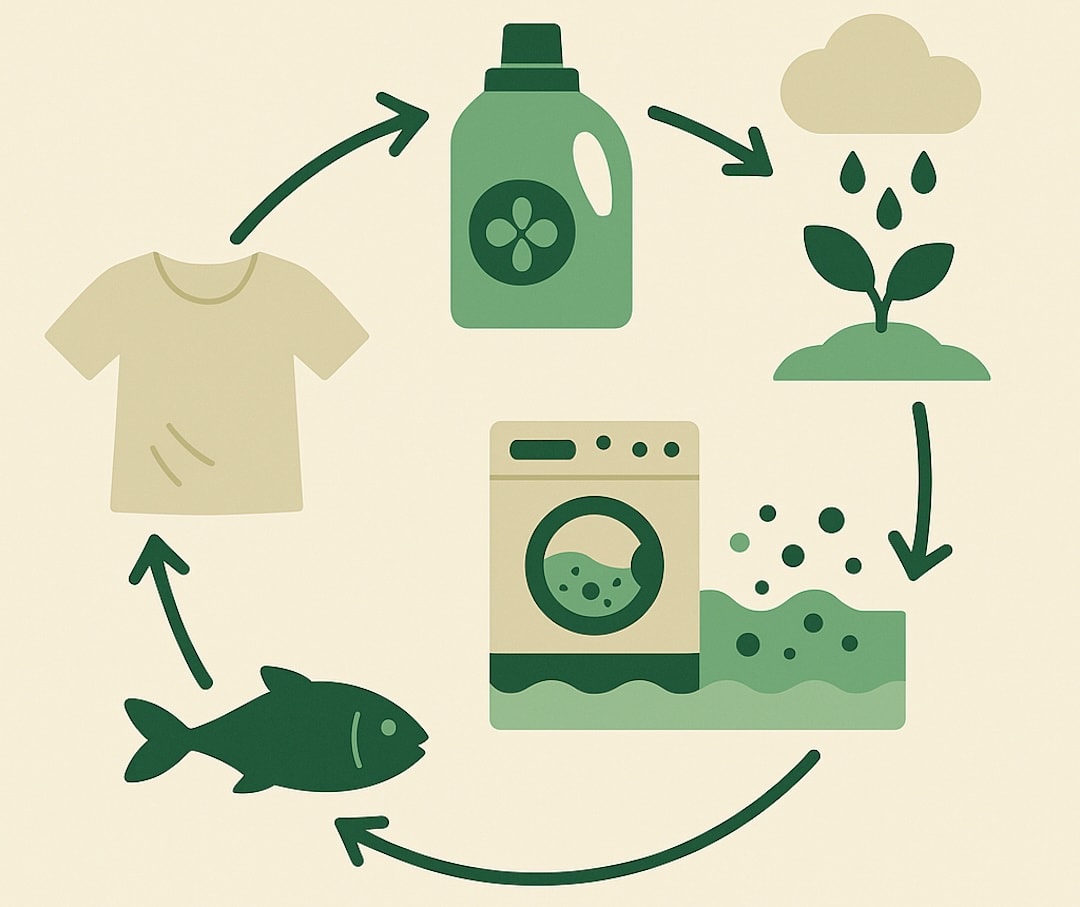 Cycle of harmful substances from laundary detergents.