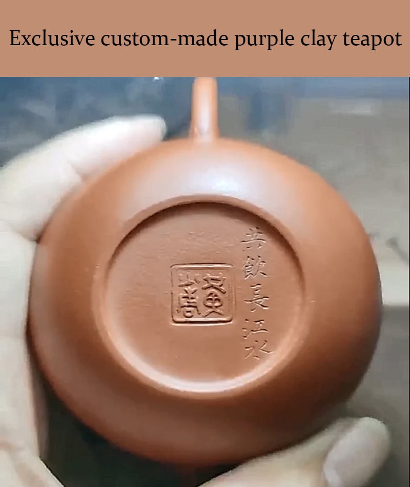 Exclusive custom-made purple clay teapot