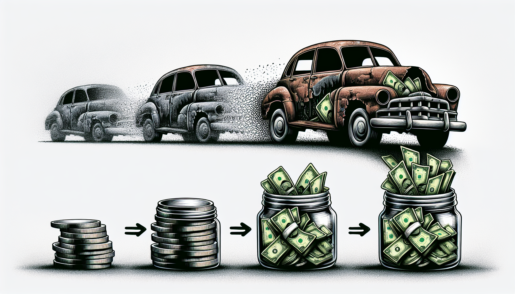 Turning junk car into profit for bills and savings