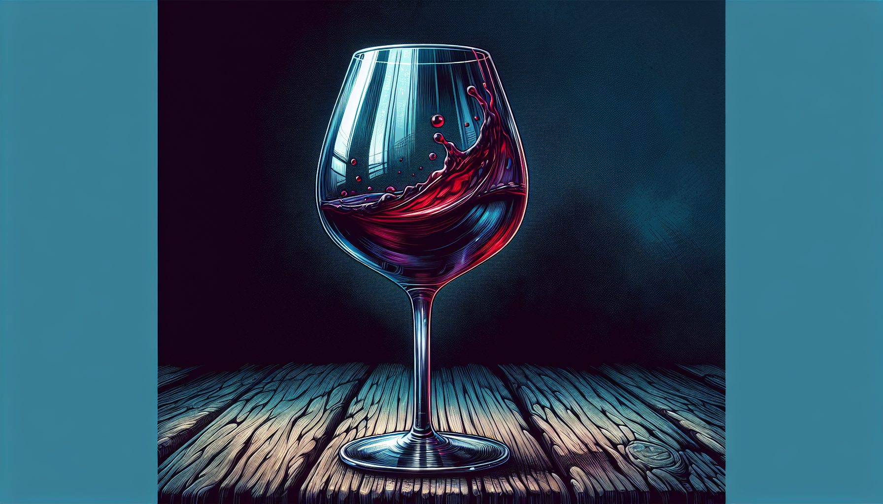 Illustration of a glass of bold Cabernet Sauvignon