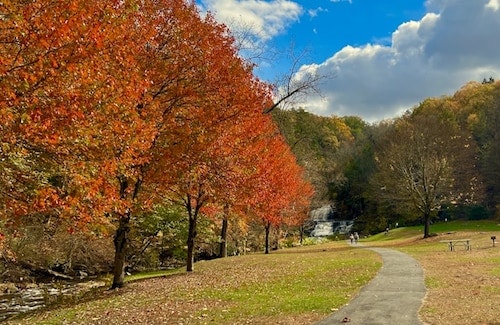 Kent Falls State Park is an expansive park centered on the eponymous waterfall