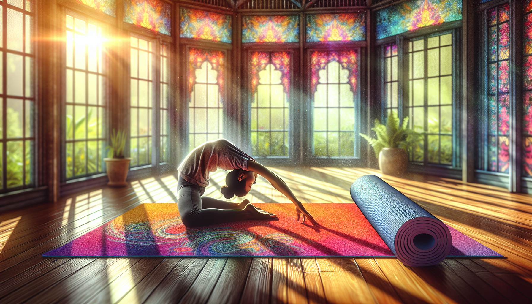 A high-quality yoga mat for a comfortable and supportive practice