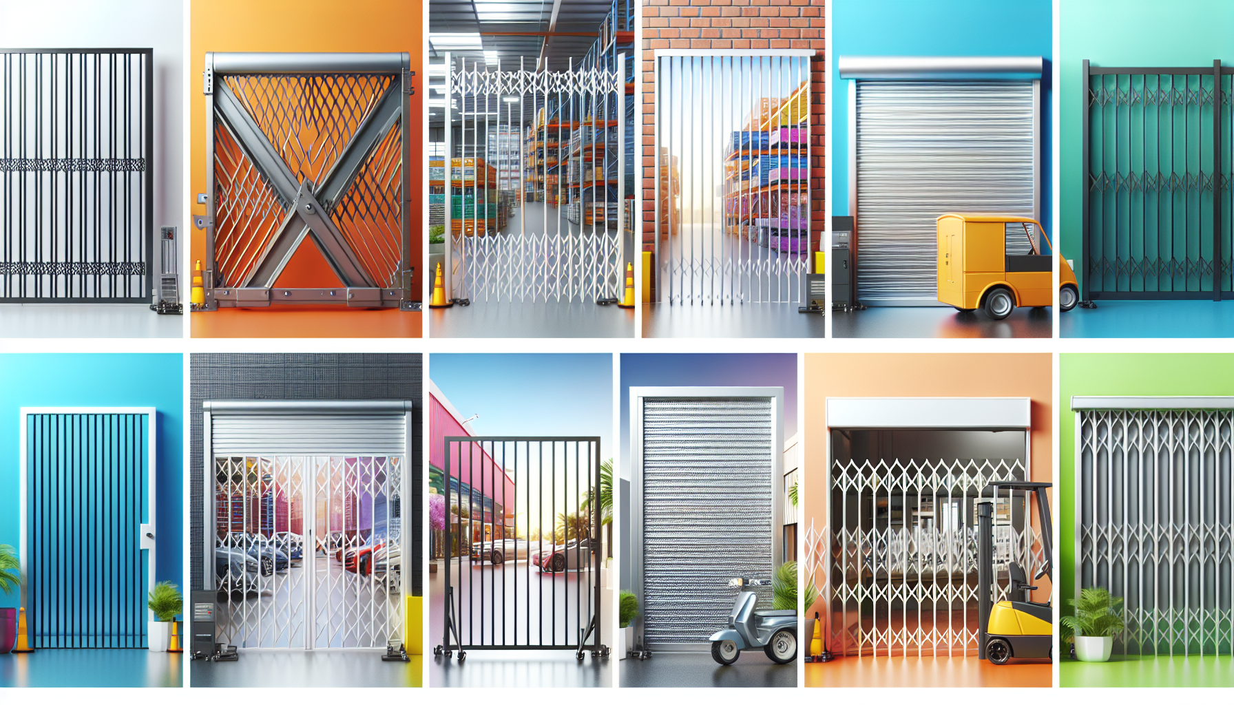 Different types of folding security gates