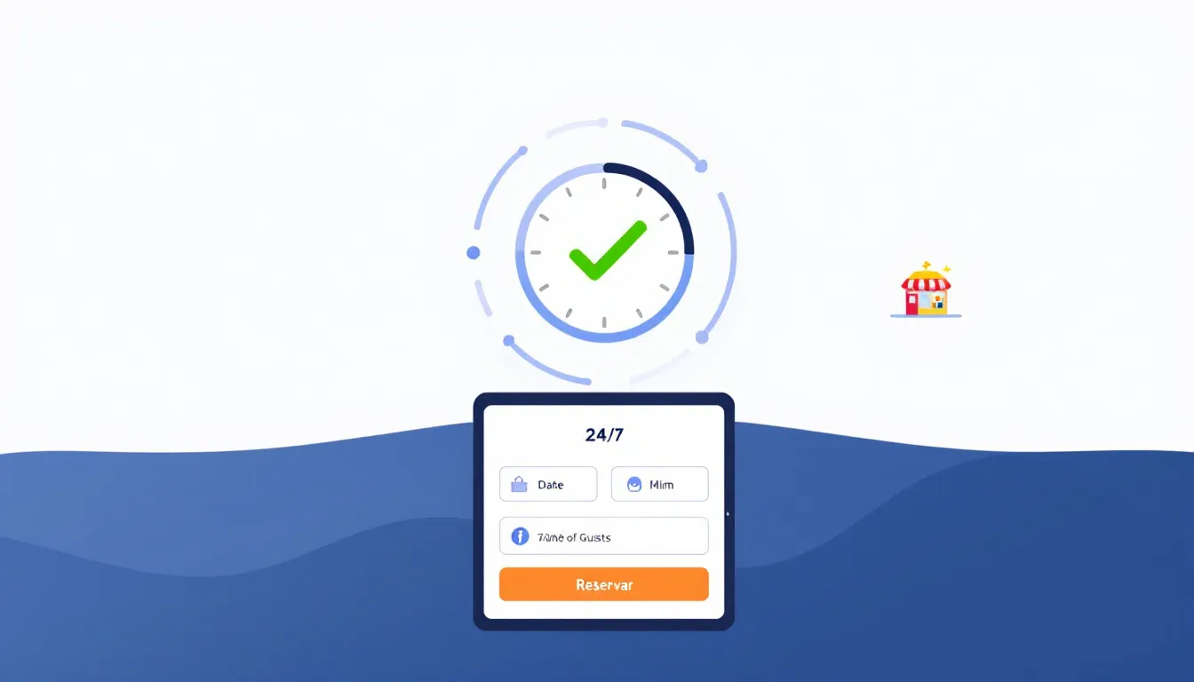 Disponibilidad 24/7 de un sistema de reservas online para restaurantes.
