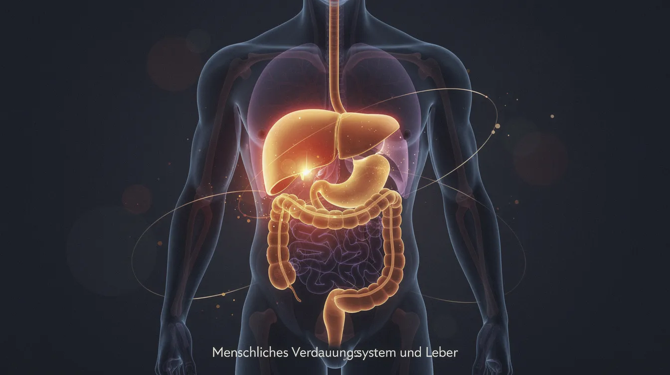 Die abstrakte Darstellung des menschlichen Verdauungssystems und der Leber zeigt die komplexen Prozesse, die bei der Verdauung und dem Verzehr von Lebensmitteln, einschließlich Cannabisprodukten wie Edibles, ablaufen. Die Leber spielt eine entscheidende Rolle bei der Verarbeitung von Cannabinoiden und deren Wirkung auf den Körper, insbesondere bei der Dosierung und dem Wirkungseintritt von THC.
