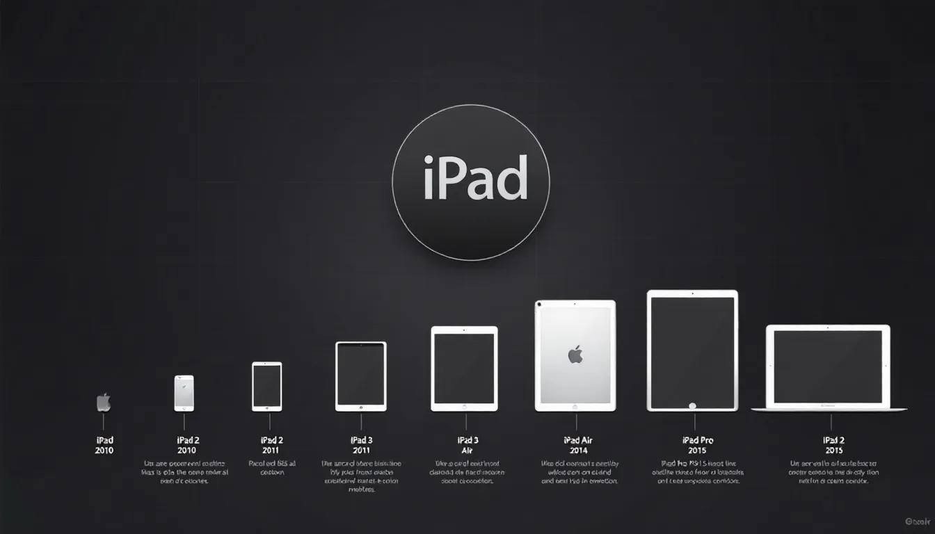 Die Evolution der iPad-Modelle über die Jahre.