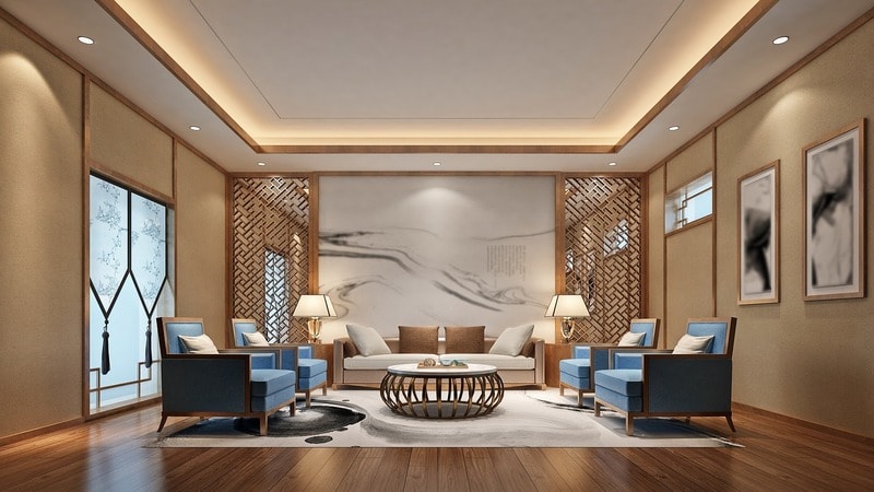  living room lighting with A19 bulbs in table lamps and recessed ceiling fixtures