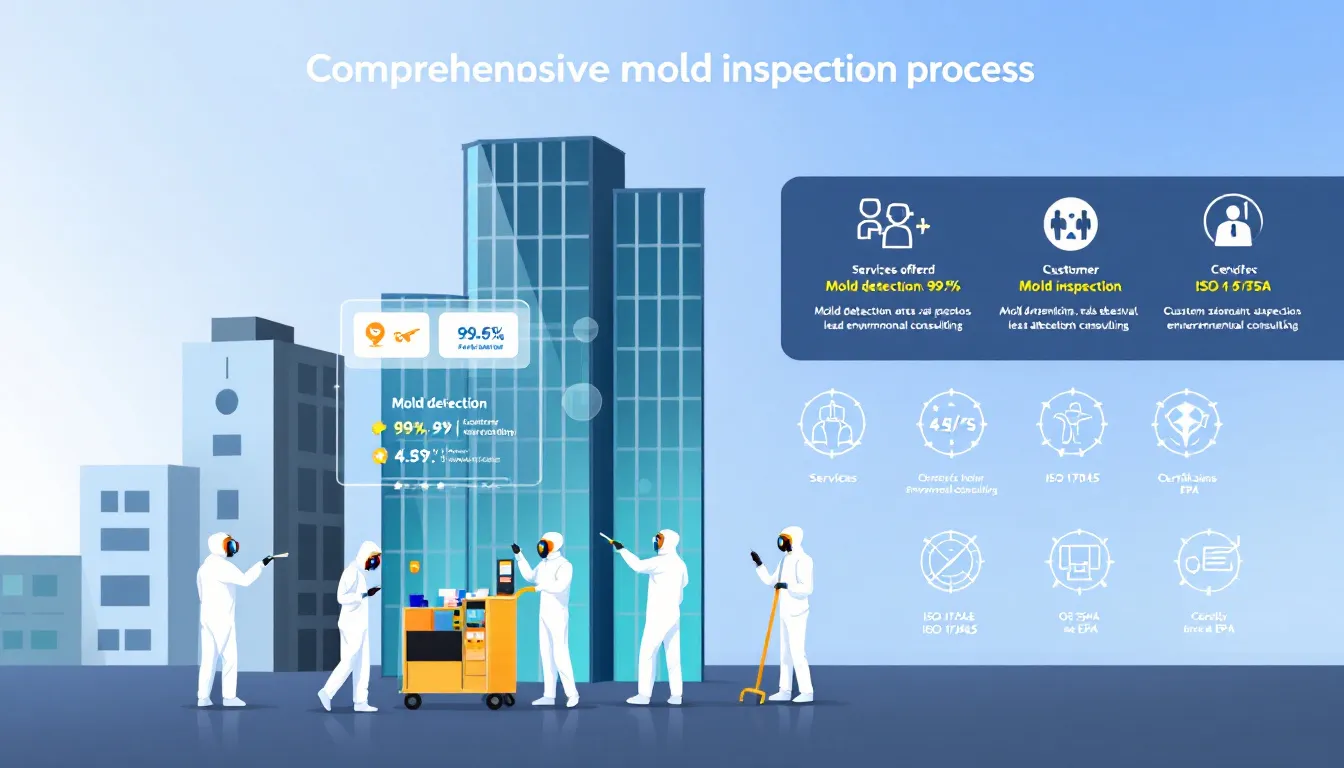 A comprehensive mold inspection process in action.