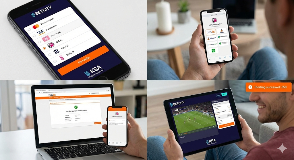iDEAL bookmakers overzicht – betaalmethodes bij online bookmakers zoals BetCity met iDEAL, e-wallets en andere betaalmethodes, inclusief directe stortingen, veilige bankkoppeling en snelle verwerking van je weddenschap bij legale Nederlandse aanbieders.