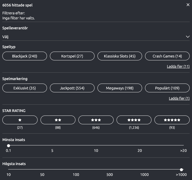 geckoplay sorteringsfunktion