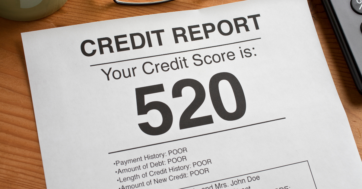 Image illustrating the impact of bankruptcy on a person's credit report.