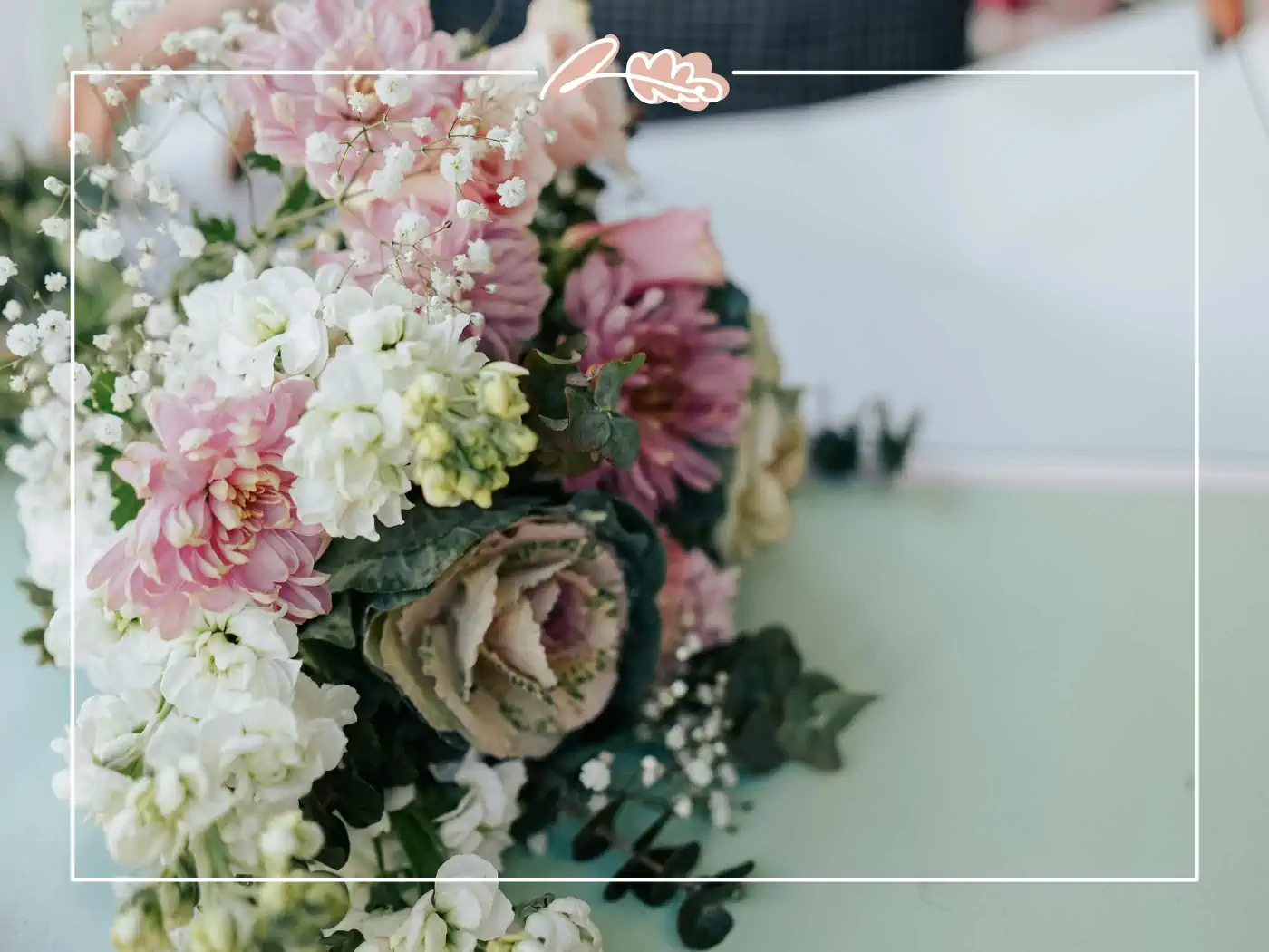 Close-up of a pastel-colored bouquet with greenery - Fabulous Flowers and Gifts