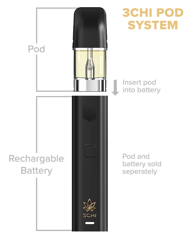 Our battery system beats out disposable vapes with pre charged battery. Instead, you can recharge this batter for any True Strain vape pod, inhale, and be on your way. Eliminating disposable vapes saves consumers money, and is greener for the earth.