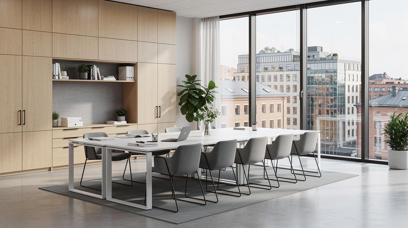 Vacker utsikt från ett rent och fräscht kontor i Malmö