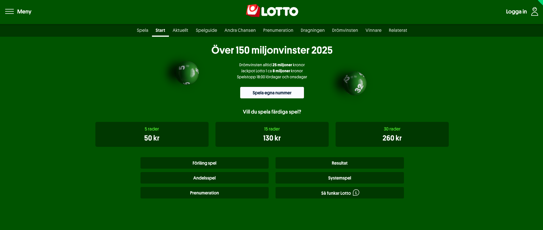 Svenska spel lotto