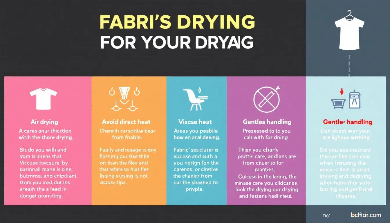 A demonstration of drying viscose garments correctly.