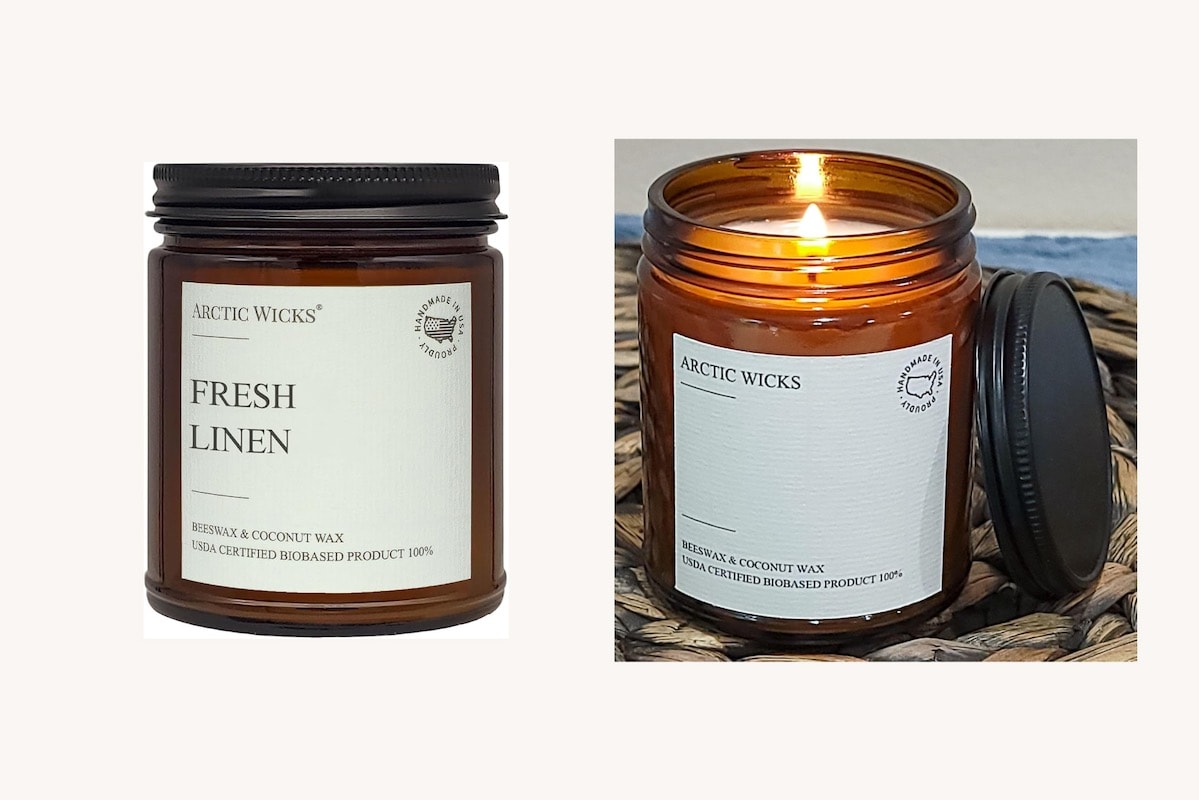 Arctic Wicks  beeswax and coconut candles