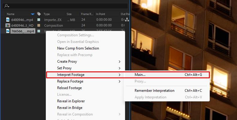 how to loop a video in after effects