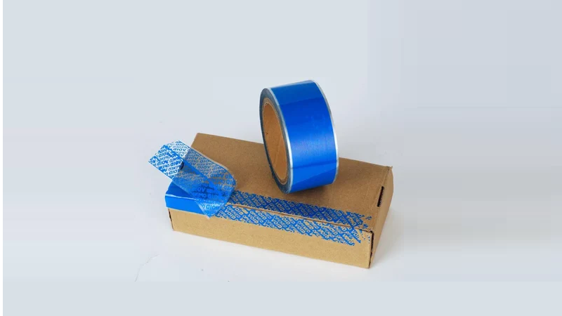 Blue perforation security tape